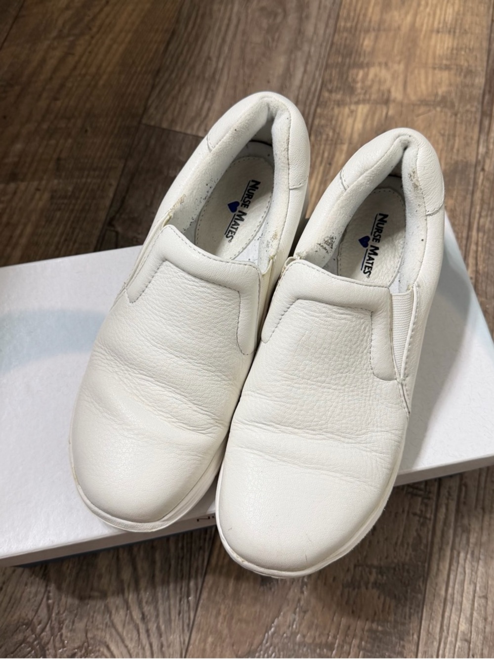Nurse Mates White Slip-On Work Clogs